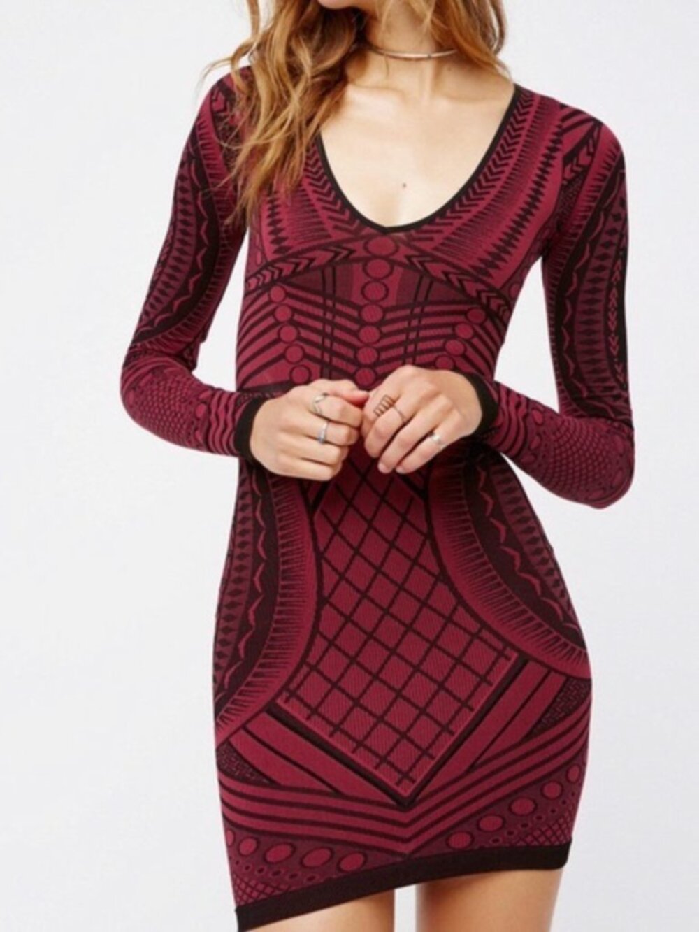Intimately by Free People "Not An Illusion Bodycon" Dress XS/S